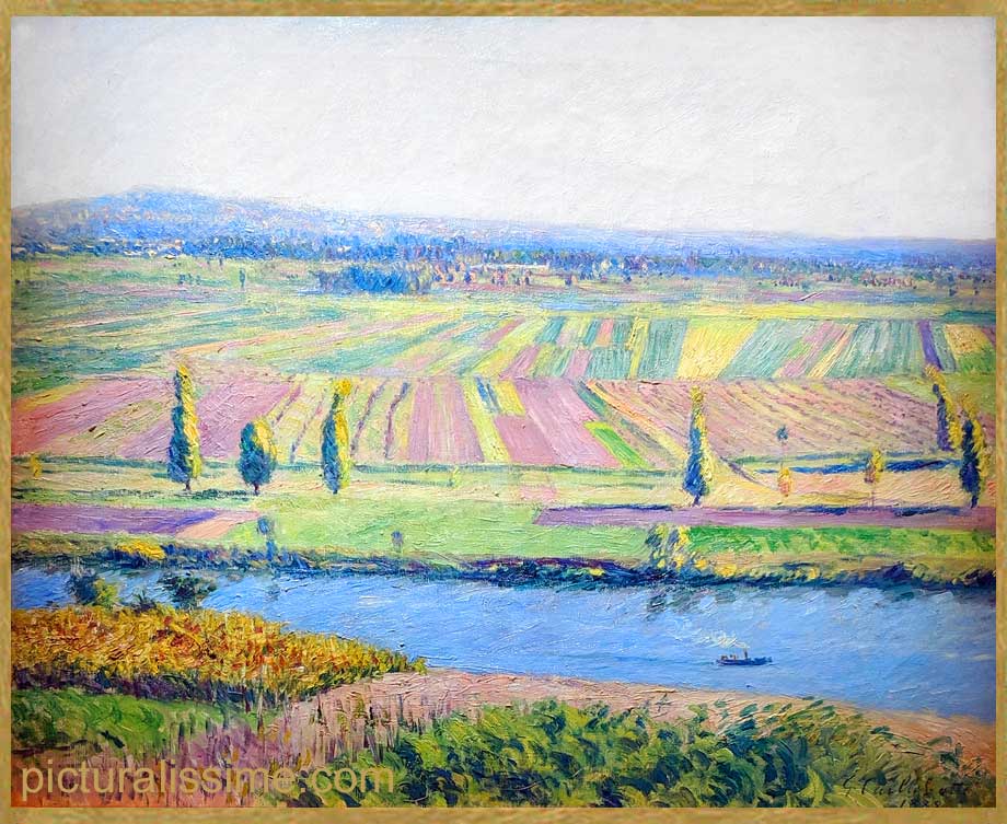 Copie Reproduction Caillebotte La plaine de Gennevilliers vue des pentes d'Argenteuil