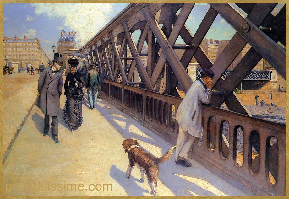 Copie Reproduction Caillebotte le pont de l'Europe