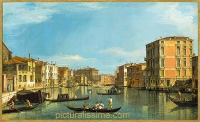 Canaletto Grand canal entre Palais Bembo et Vendramin Calergi