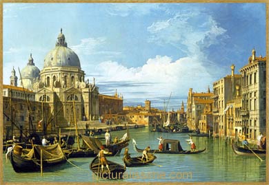 Canaletto Entrée du grand Canal et église du Salue