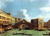 Canaletto le Grand canal vu du nord avec le pont du Rialto