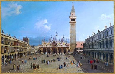 Canaletto la place Saint Marc vers la Basilique