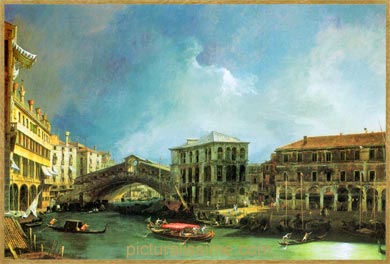 Canaletto le pont du Rialto vu du nord
