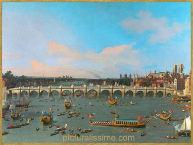 Canaletto Le pont de Westminster vu de nord