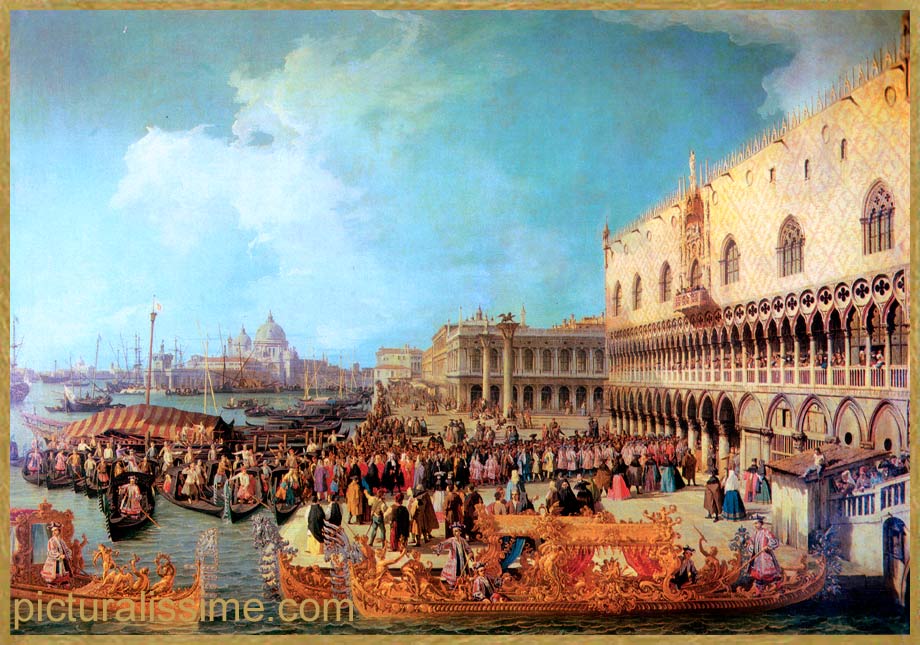 Copie Reproduction Canaletto la Réception de l'Ambassadeur au palais des Doges