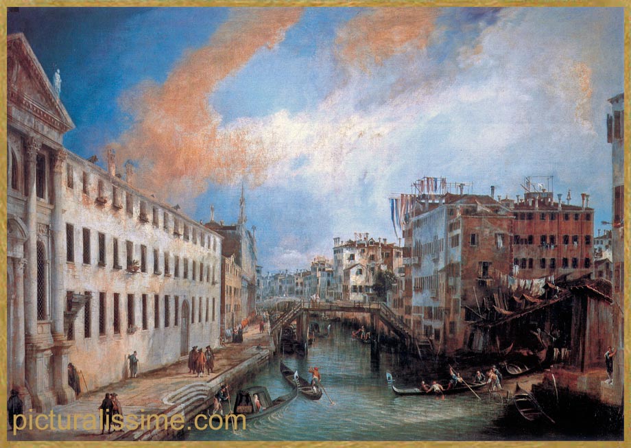 Copie Reproduction Canaletto le Rio dei Mendicanti