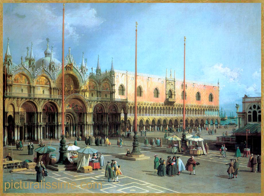 Copie Reproduction Canaletto Venise La place St Marc Washingtown