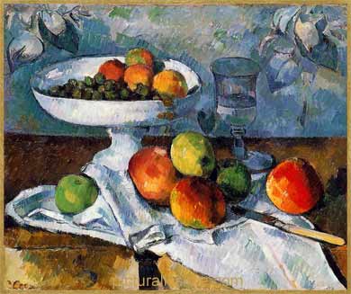 Paul Cézanne compotier verre pommes