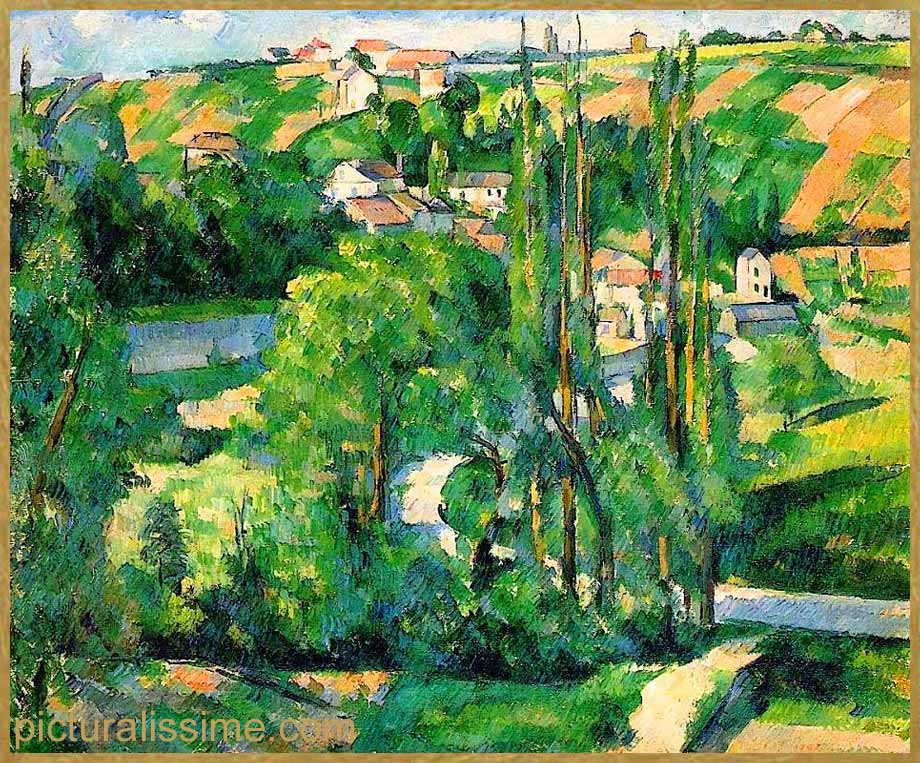 Copie Reproduction Cézanne La côte du jalais etagrave; Pontoise