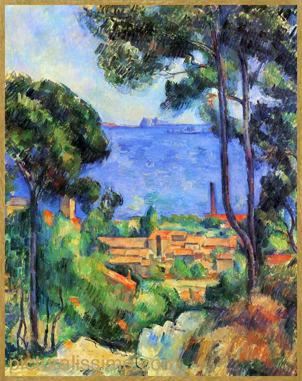Copie Reproduction Cézanne Vue de l'Estaque et du château d'If