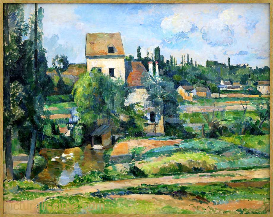Copie Reproduction Cézanne le Moulin sur le Couleuvre à Pontoise