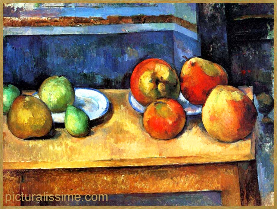 Copie Reproduction Cézanne Nature morte Pommes et Poires