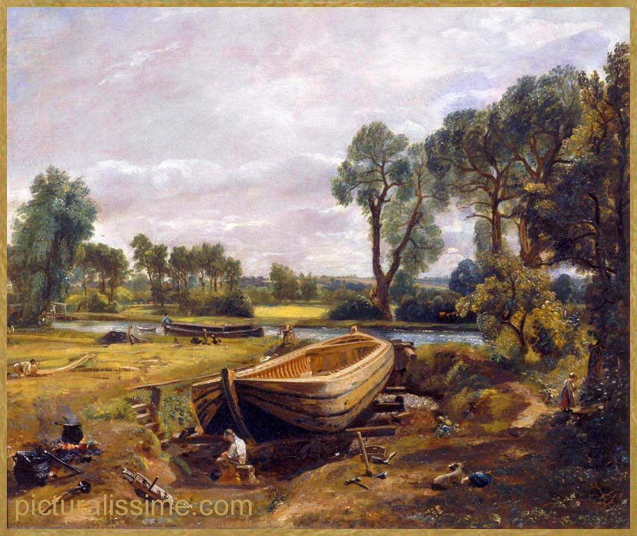 Copie Reproduction Constable Fabrication d'un Bateau