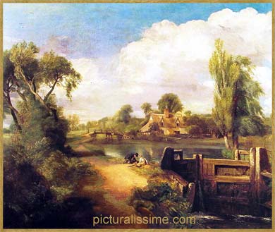 John Constable Paysage Garetccedil;ons petecirc;chant etagrave; la ligne