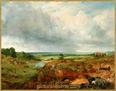 John Constable étang de branch hill reproduction