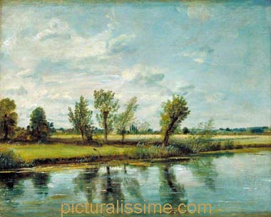 John Constable prairie et marécage
