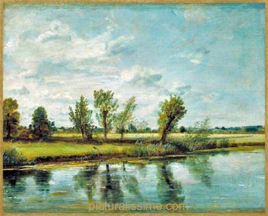 John Constable prairie et marécage