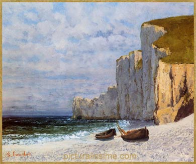 Gustave Courbet Baie et falaises