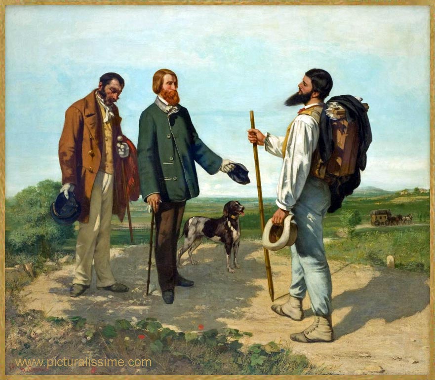 Copie Reproduction Courbet Bonjour Monsieur Courbet