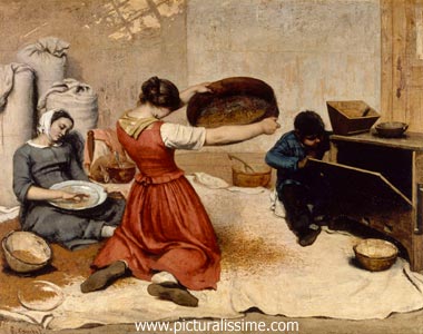 Gustave Courbet les Cribleuses de blé