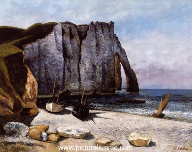 Gustave Courbet Falaises à Etretat la porte d'Avale