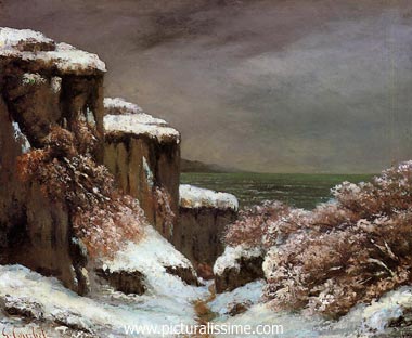 Gustave Courbet Falaises sous la neige