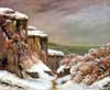 Courbet Falaises sous la neige
