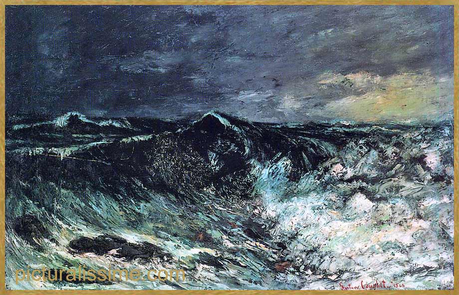 Copie Reproduction Courbet la Vague N1