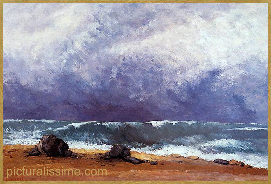 Copie Reproduction Courbet la Vague N4