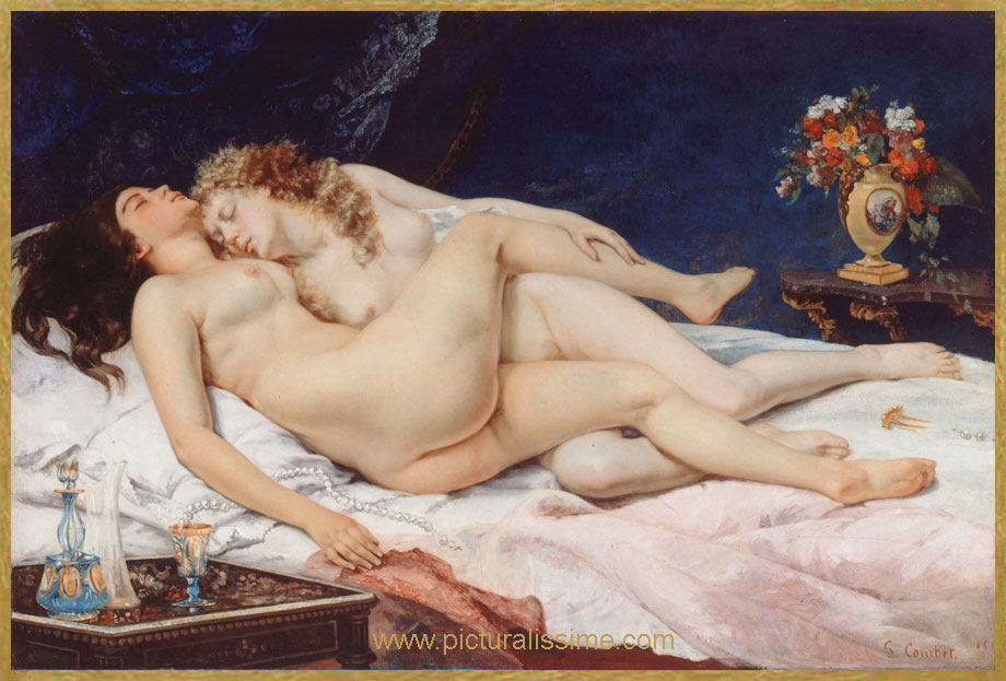 Copie Reproduction Courbet Le Sommeil