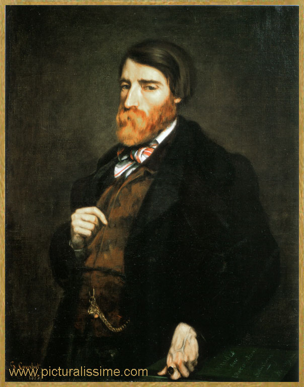 Copie Reproduction Courbet Portrait de Alfred Bruyas