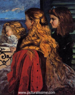 Gustave Courbet Trois jeunes Anglaises à la fenêtre
