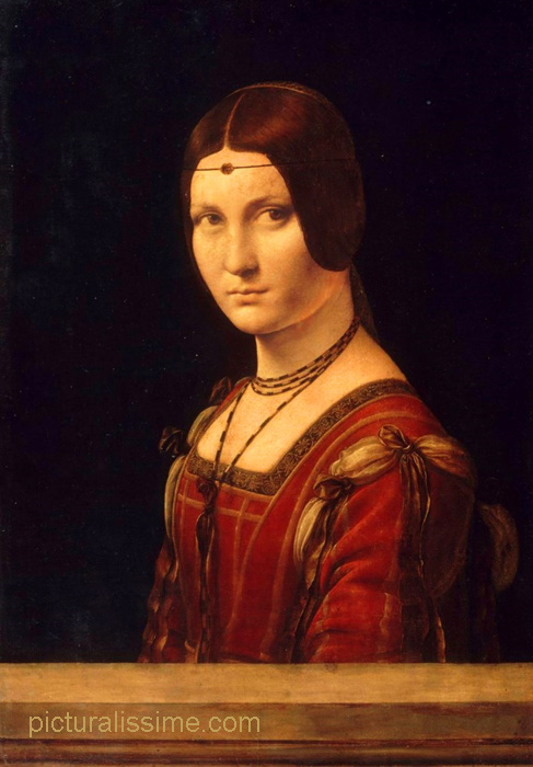 Copie Reproduction de Vinci La Belle Ferronnière