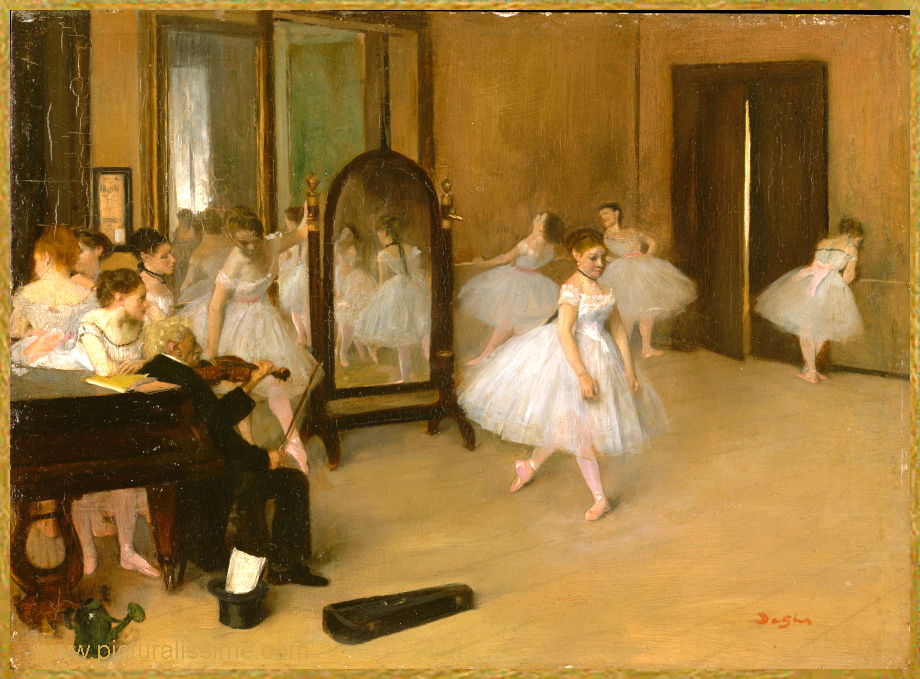 Copie Reproduction Degas Classe de danse Musée Metropolitan
