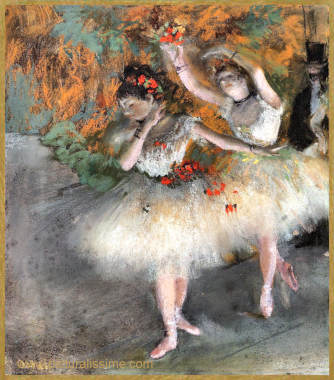 Degas Deux danseuses entrant sur scène