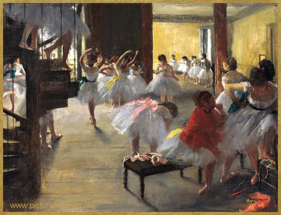 Copie Reproduction Edgar Degas l'école de danse