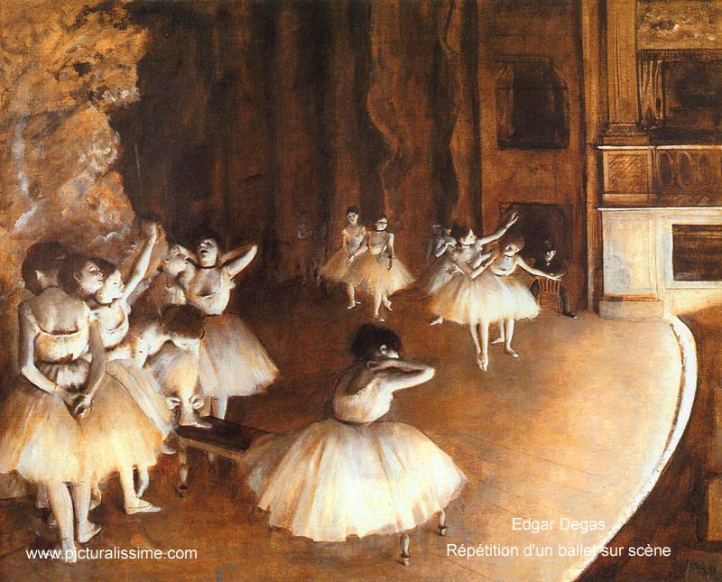 Edgar Degas Répétition d'un ballet sur scène