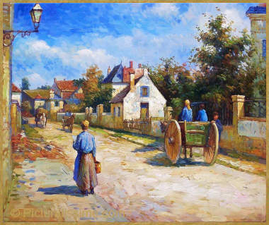 Exemple de la qualité de réalisation d'une Reproduction de Pissarro