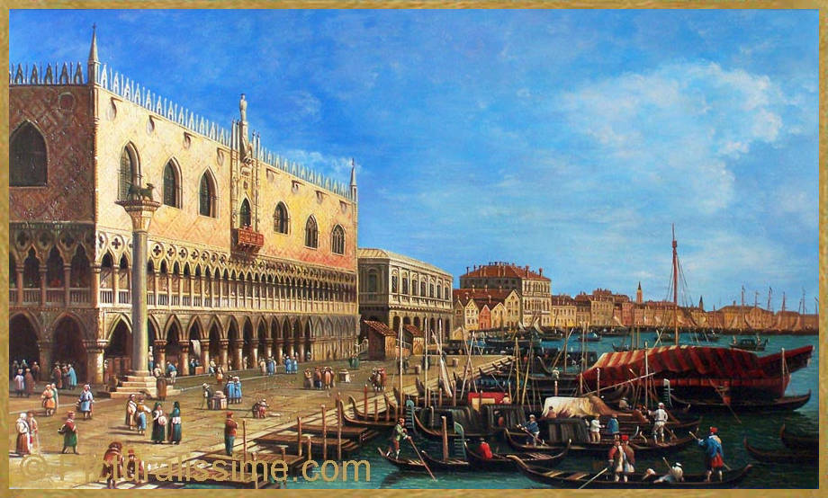 Exemple de qualit d'une reproduction de tableau copie de Canaletto