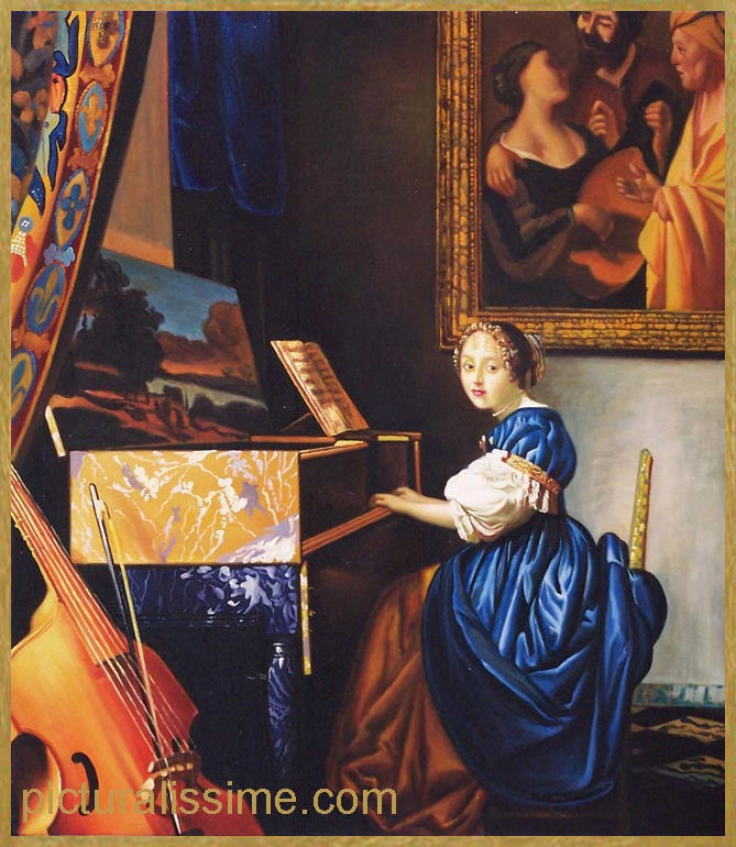 Exemple de qualit d'une reproduction de tableau copie de Vermeer