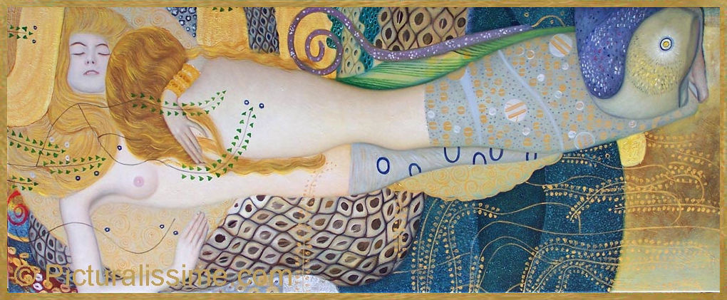 Exemple de qualit d'une reproduction de tableau copie de Klimt