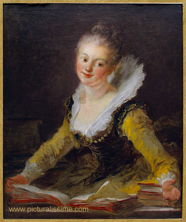Copie Reproduction Fragonard l'étude Musée du Louvre