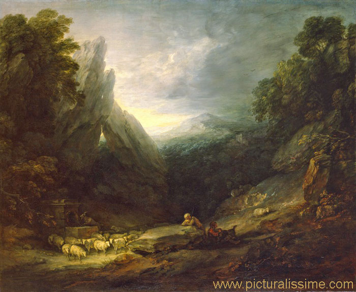 Gainsborough Paysage et Moutons