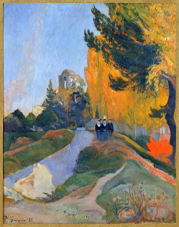 Copie Reproduction de Gauguin Les Alyscamps
