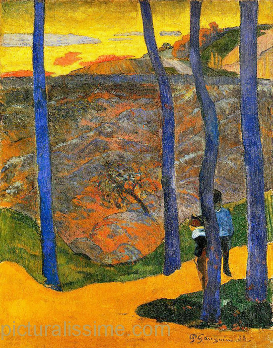 Paul Gauguin les Arbres bleus