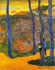 Gauguin arbres bleue