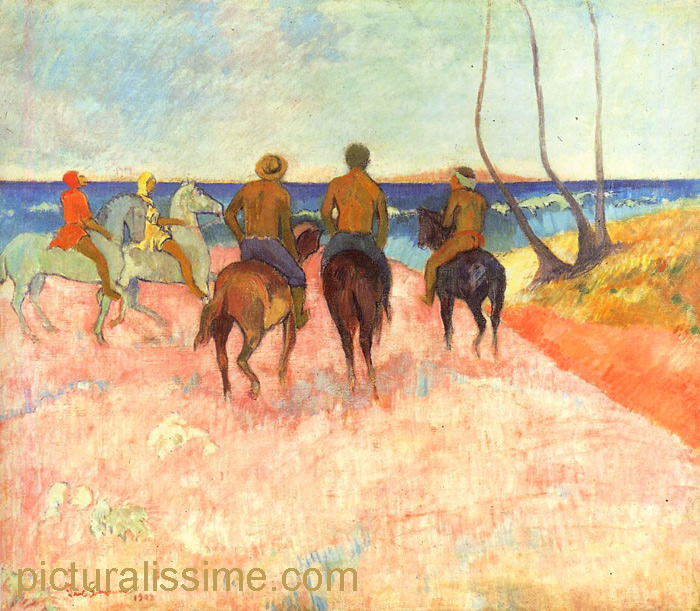 Paul Gauguin Cavaliers sur la plage 1