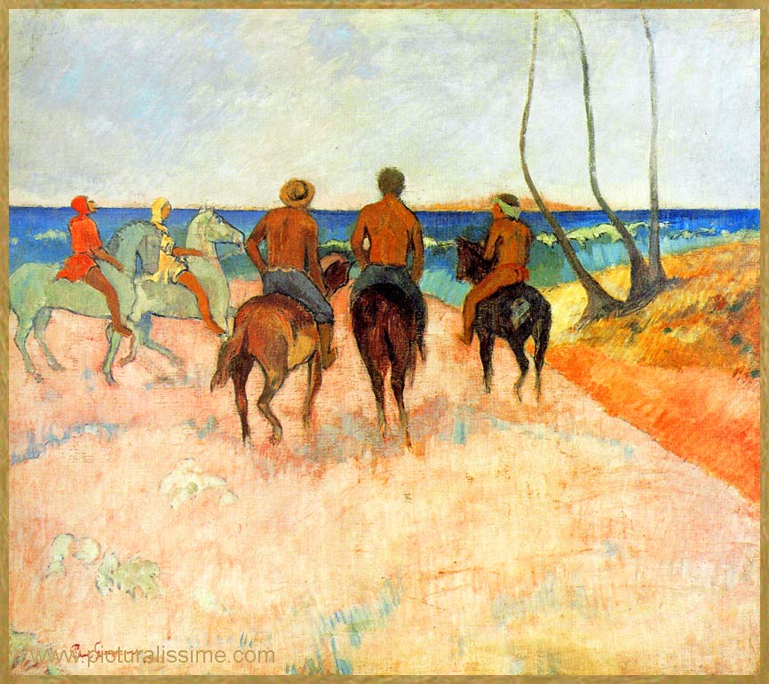 Paul Gauguin Cavaliers sur la plage 1