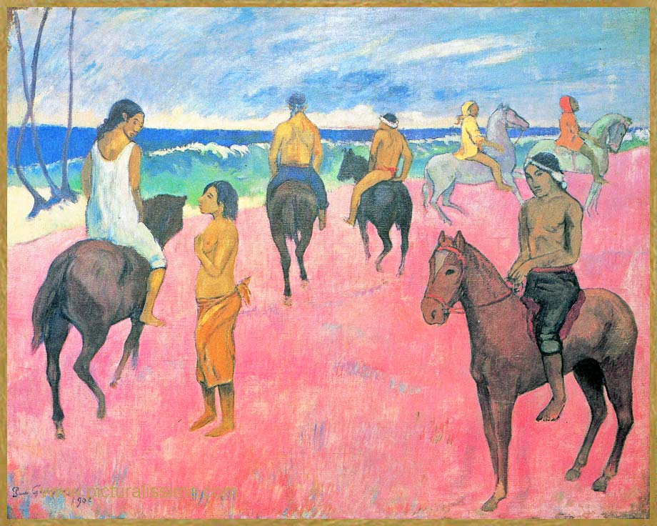 Paul Gauguin Cavaliers sur la plage II