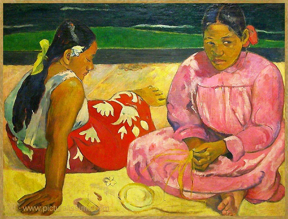 Copie Reproduction de Gauguin Femmes Tahitiennes sur la plage